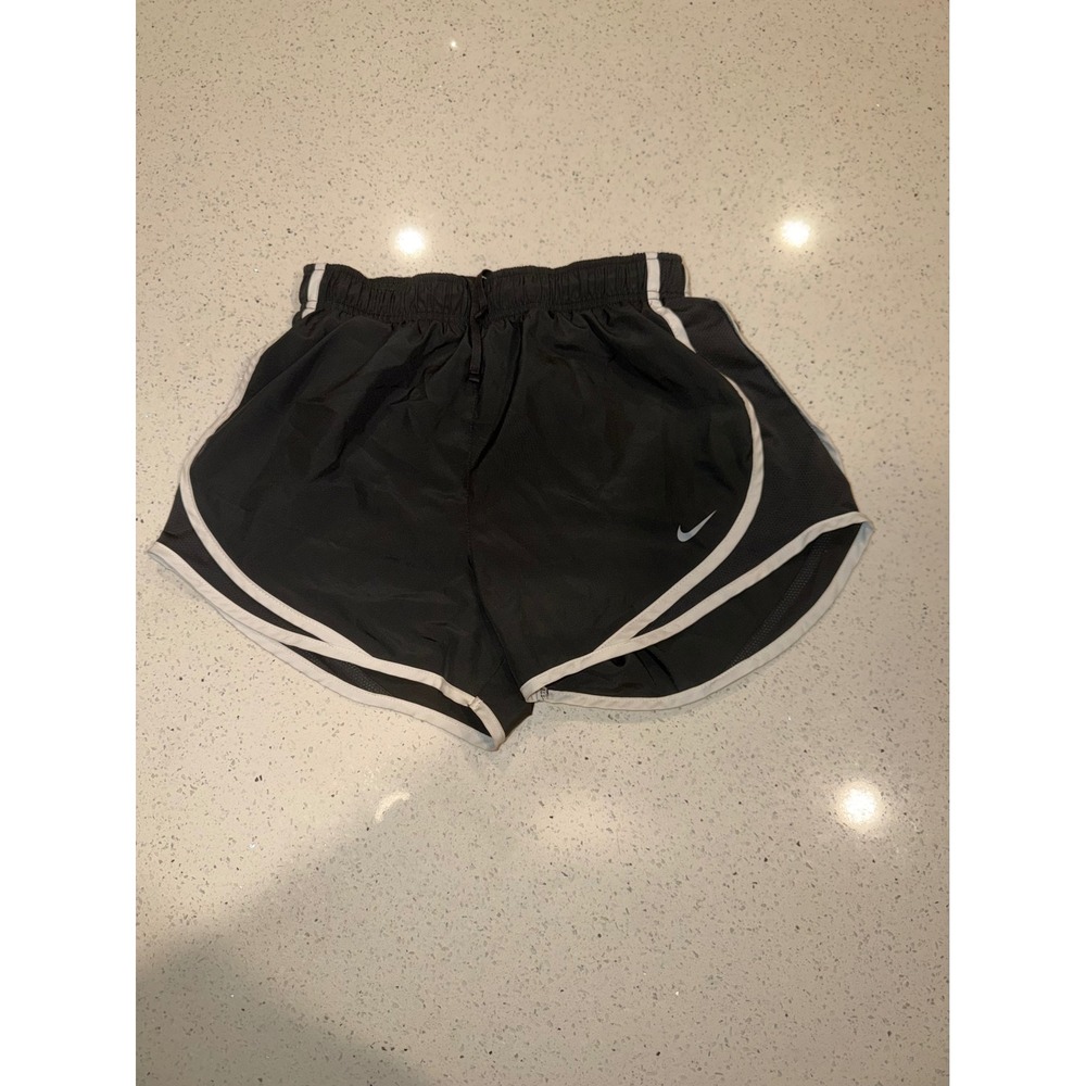 Nike Dri-FIT Tempo Running Shorts Black White Trim Womens Small Training Gym